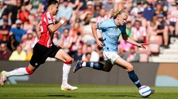 Erling Haaland v zápase so Southamptonom