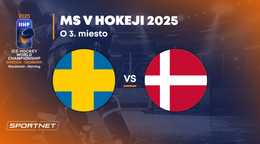 Švédsko - Dánsko: ONLINE prenos zo zápasu na MS v hokeji 2025 vo Švédsku a Dánsku.