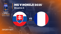 Slovensko - Francúzsko: ONLINE prenos zo zápasu na MS v hokeji 2025 vo Švédsku a Dánsku.