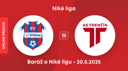 FC ViOn Zlaté Moravce - AS Trenčín: ONLINE prenos z 1. zápasu baráže o Niké ligu.