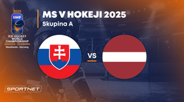 Slovensko - Lotyšsko: ONLINE prenos zo zápasu na MS v hokeji 2025 vo Švédsku a Dánsku.