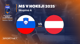 Slovinsko - Rakúsko: ONLINE prenos zo zápasu na MS v hokeji 2025 vo Švédsku a Dánsku.