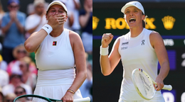 Amanda Anisimovová (vľavo) a Iga Swiateková nastúpia vo finále Wimbledonu 2025.