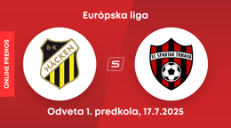 BK Häcken - FC Spartak Trnava: ONLINE prenos z odvety 1. predkola Európskej ligy.