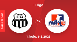 FC Petržalka - MŠK Považská Bystrica: ONLINE prenos zo zápasu 1. kola II. ligy.