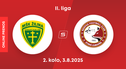 MŠK Žilina B - Stará Ľubovňa Redfox Football Club: ONLINE prenos zo zápasu 2. kola II. ligy.