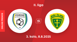 FK Pohronie - MŠK Žilina B: ONLINE prenos zo zápasu 3. kola II. ligy.