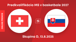 Švajčiarsko - Slovensko: Online prenos z predkvalifikácie MS v basketbale 2027.
