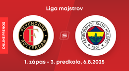 Feyenoord Rotterdam - Fenerbahce Istanbul: ONLINE prenos z 3. predkola Ligy majstrov.