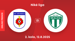 MFK Ružomberok - MFK Skalica: ONLINE prenos zo zápasu 2. kola Niké ligy.