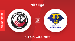FK Železiarne Podbrezová - MFK Zemplín Michalovce: ONLINE prenos zo zápasu 6. kola Niké ligy.
