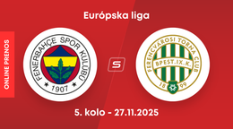 Fenerbahce Istanbul - Ferencvároš Budapešť: ONLINE prenos zo zápasu Európskej ligy.