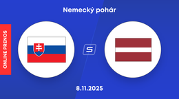 Slovensko vs. Lotyšsko: ONLINE prenos zo zápasu na turnaji Nemecký pohár 2025.