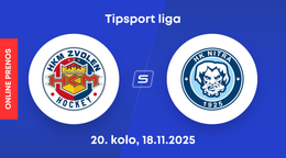 HKM Zvolen - HK Nitra: ONLINE prenos zo zápasu 20. kola Tipsport ligy.