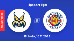 HK Spišská Nová Ves - HKM Zvolen: ONLINE prenos zo zápasu 19. kola Tipsport ligy.