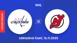 Washington Capitals - New Jersey Devils: ONLINE prenos zo zápasu NHL.