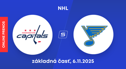 Washington Capitals - St. Louis Blues: ONLINE prenos zo zápasu NHL.