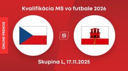 Česko - Gibraltár: ONLINE prenos zo zápasu kvalifikácie MS 2026