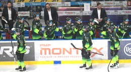 Gólová radosť hráčov Žiliny počas zápasu hokejovej Tipsport ligy.