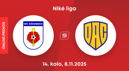 MFK Ružomberok - FC DAC Dunajská Streda: ONLINE prenos zo zápasu 14. kola Niké ligy.