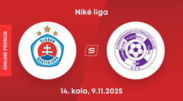 ŠK Slovan Bratislava - KFC Komárno: ONLINE prenos zo zápasu 14. kola Niké ligy.