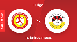 OFK Baník Lehota pod Vtáčnikom - MFK Tatran Liptovský Mikuláš: ONLINE prenos zo zápasu 16. kola II. ligy.
