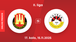 FK Inter Bratislava - MFK Tatran Liptovský Mikuláš: ONLINE prenos zo zápasu 17. kola II. ligy.