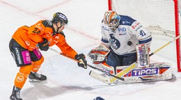 Momentka zo zápasu Košice - Poprad.