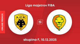 AEK Atény - Patrioti Levice: ONLINE prenos zo zápasu skupiny F Ligy majstrov.
