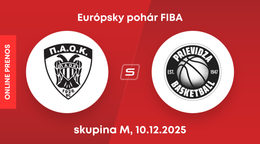 PAOK BC Solún - BC Prievidza: LIVE STREAM zo zápasu Európskeho pohára FIBA.