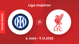 Inter Miláno - Liverpool FC: ONLINE prenos zo zápasu 6. kola ligovej fázy Ligy majstrov. 