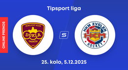 HK Dukla Trenčín - HKM Zvolen: ONLINE prenos zo zápasu 25. kola Tipsport ligy.