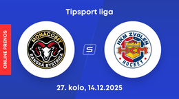 HC MONACObet Banská Bystrica - HKM Zvolen: ONLINE prenos zo zápasu 27. kola Tipsport ligy.