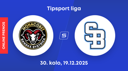 HC MONACObet Banská Bystrica - HC Slovan Bratislava: ONLINE prenos zo zápasu 30. kola Tipsport ligy.