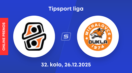 HC Košice - HK Dukla Michalovce: ONLINE prenos zo zápasu 32. kola Tipsport ligy.