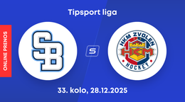 HC Slovan Bratislava - HKM Zvolen: ONLINE prenos zo zápasu 33. kola Tipsport ligy.