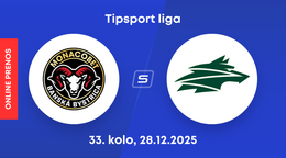 HC MONACObet Banská Bystrica - Vlci Žilina: ONLINE prenos zo zápasu 33. kola Tipsport ligy.