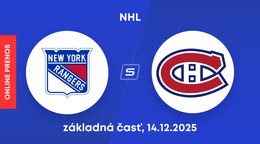New York Rangers - Montreal Canadiens: ONLINE prenos zo zápasu NHL.