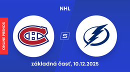 Montreal Canadiens - Tampa Bay Lightning: ONLINE prenos zo zápasu NHL.