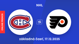 Montreal Canadiens - Philadelphia Flyers: ONLINE prenos zo zápasu NHL.