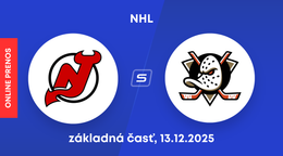 New Jersey Devils - Anaheim Ducks: ONLINE prenos zo zápasu NHL.