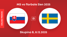 Slovensko - Švédsko: ONLINE prenos zo zápasu skupiny B na MS vo florbale žien 2025.