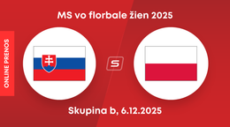 Slovensko - Poľsko: ONLINE prenos zo zápasu skupiny B na MS vo florbale žien 2025.