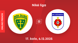 MŠK Žilina - MFK Ružomberok: ONLINE prenos zo zápasu 17. kola Niké ligy.