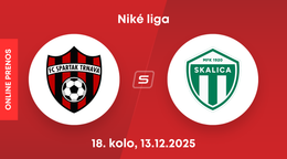 FC Spartak Trnava - MFK Skalica: ONLINE prenos zo zápasu 18. kola Niké ligy.