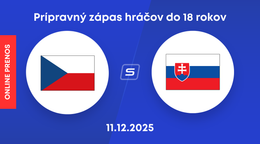 Česko vs. Slovensko: ONLINE prenos z prípravného zápasu hráčov do 18 rokov