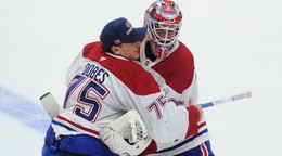 Jakub Dobeš a Samuel Montembeault