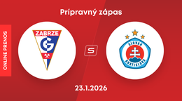 Górnik Zabrze - ŠK Slovan Bratislava: ONLINE prenos z prípravného zápasu.