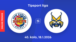 HKM Zvolen - HK Spišská Nová Ves: ONLINE prenos zo zápasu 40. kola Tipsport ligy.
