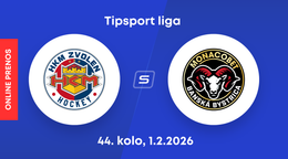 HKM Zvolen - HC MONACObet Banská Bystrica: ONLINE prenos zo zápasu 44. kola Tipsport ligy.